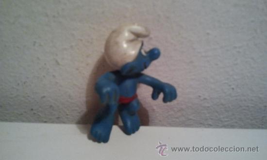 Figuras de Goma y PVC: pitufo figura pvc  windsurfista  peyo 1980