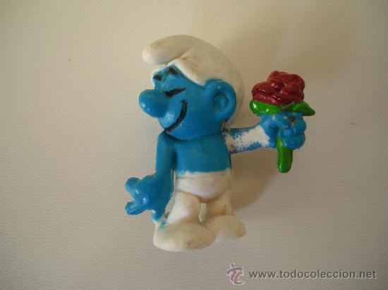 Figuras de goma y PVC: PITUFO ENAMORADO  111-1 - Foto 2