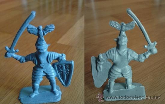 Figuras de Goma y PVC: Guerrero de la Edad Media, de unos 6 cm de altura - A&ntilde;os 80