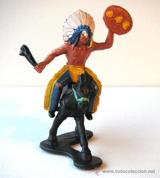 Figuras de goma y PVC: SOTORRES, INDIO +CABALLO.,ref. 2844 - Foto 1