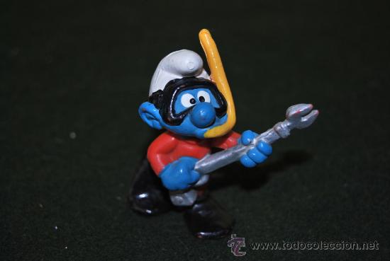 Figuras de Goma y PVC: PITUFO BUCEADOR - FIGURA DE PVC