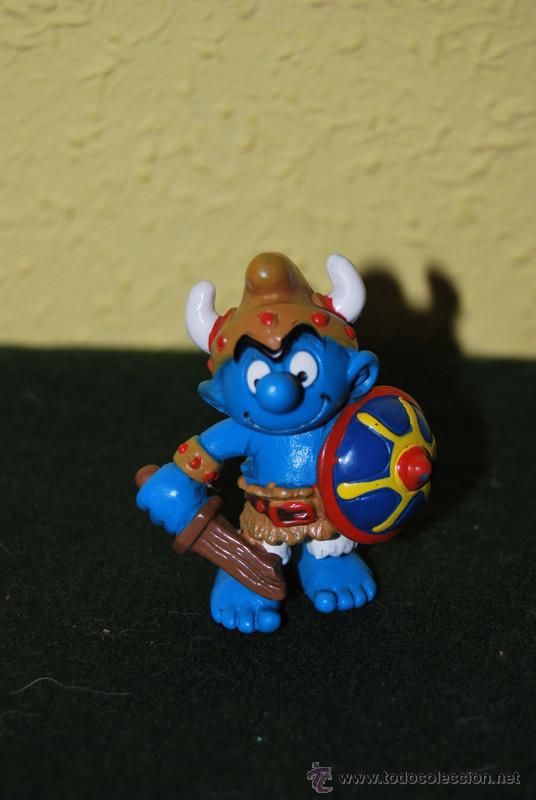 Figuras de Goma y PVC: PITUFO VIKINGO - PEYO - FIGURA DE PVC