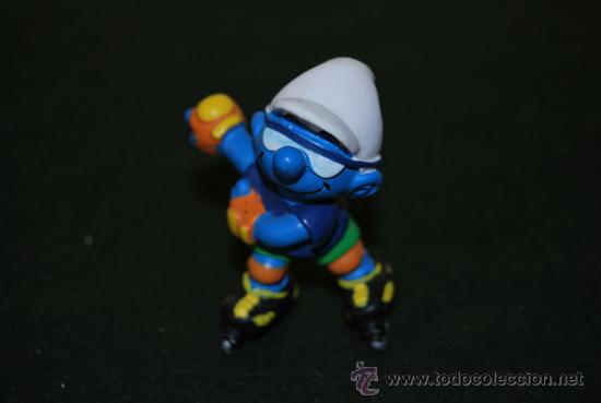 Figuras de Goma y PVC: PITUFO PATINADOR - PEYO - FIGURA DE PVC