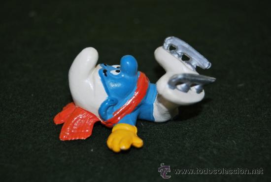 Figuras de Goma y PVC: PITUFO PATINADOR - PEYO - FIGURA DE PVC