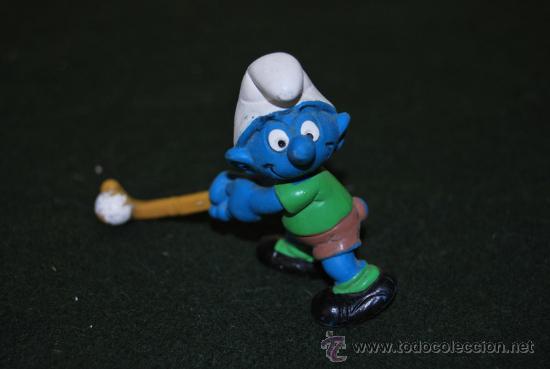 Figuras de Goma y PVC: PITUFO JUGADOR DE HOCKEY - PEYO - FIGURA DE PVC