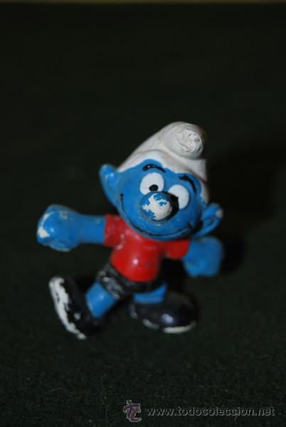 Figuras de Goma y PVC: PITUFO FUTBOLISTA - FIGURA DE PVC