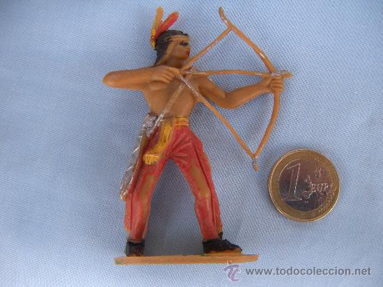 Figuras de goma y PVC: INDIO CON ARCO DE COMANSI COLOR - Foto 1