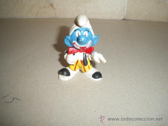 Figuras de goma y PVC: PITUFO PAYASO PEYO SCHLEICH 1978 - Foto 1