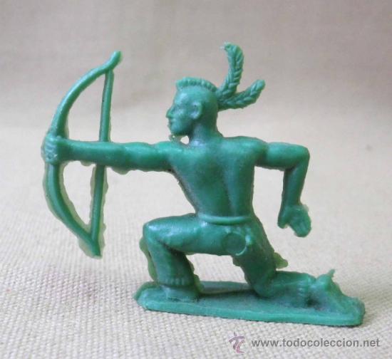 Figuras de goma y PVC: FIGURA DE PLASTICO, PIPERO, INDIO, CON ARCO - Foto 2