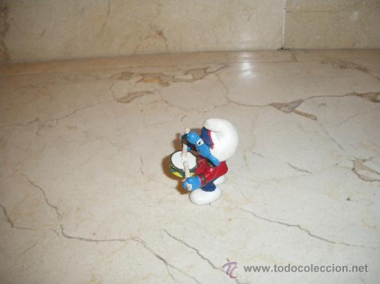 Figuras de goma y PVC: PITUFO CON TAMBOR, 2001 PEYO, SCHLEICH - Foto 4