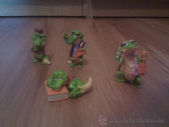 Figuras de Goma Kinder: Figuras kinder sorpresa - Pack 4 cocodrilos