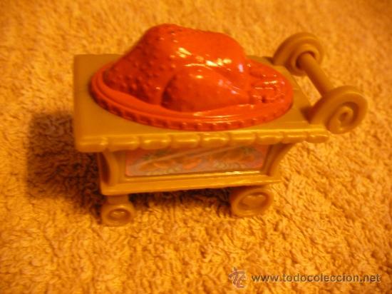 Gummi- und PVC-Figuren: CARRITO CON PAVO ACCESORIO ALICIA EN EL PAIS DE LAS MARAVILLAS - ENVIO GRATIS A ESPA&Ntilde;A