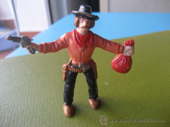 Figuras de goma y PVC: Comansi . N&ordm; 4 . Ladron de bancos. 7 cms. - Foto 1