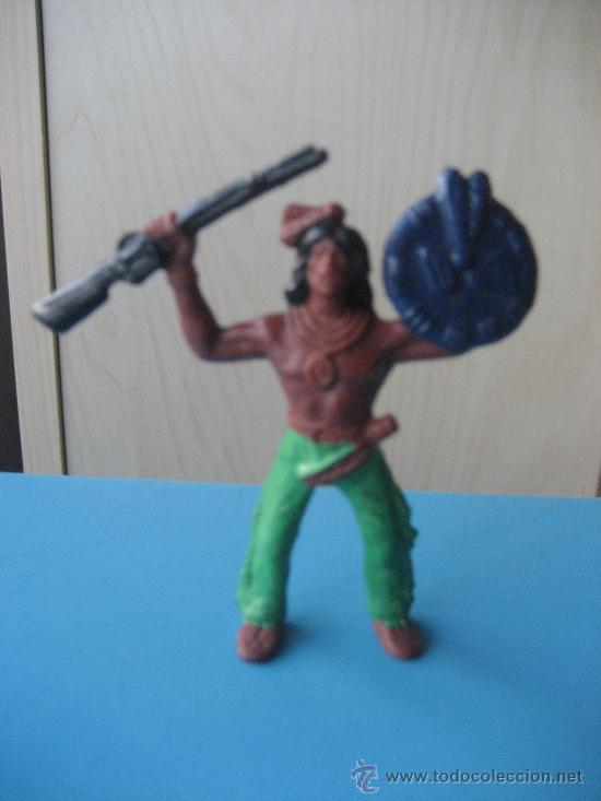 Figuras de goma y PVC: Comansi. N&ordm; 17. Indio. 7 cms - Foto 1