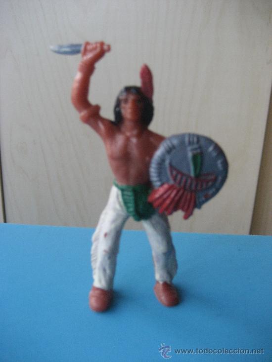 Figuras de goma y PVC: Comansi. N&ordm; 15. Indio. 7 cms - Foto 1