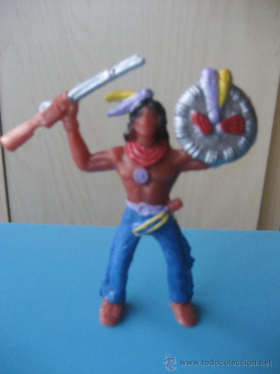 Figuras de goma y PVC: Comansi. N&ordm; 17. Indio. 7 cms - Foto 1