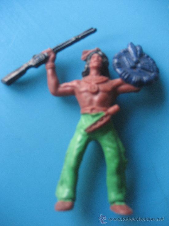 Figuras de goma y PVC: Comansi. N&ordm; 17. Indio. 7 cms - Foto 2