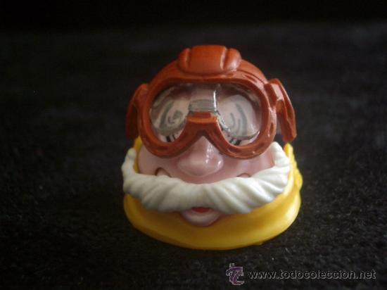 Figure di Gomma e PVC: Kinder - Cabeza Aviador con ruedas - A&ntilde;o 1999 - K99 N&ordm; 113