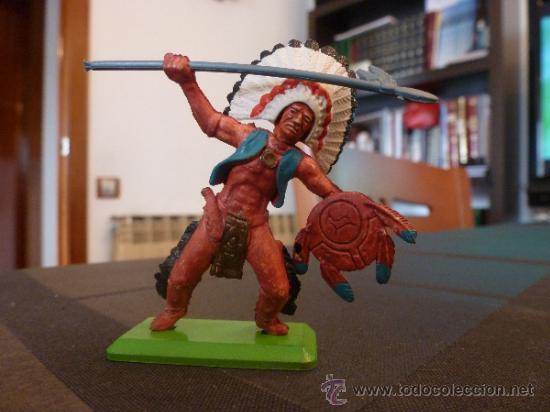 Figuras de goma y PVC: BRITAINS INDIO-ESCALA 1/35-1/32(54/60MM). - Foto 1