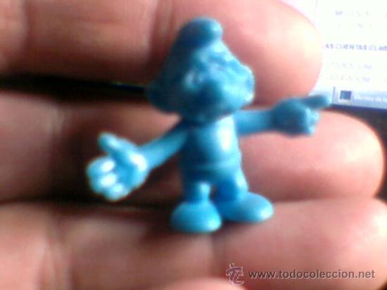 Rubber and PVC Figures: Mu&ntilde;eco pitufo tama&ntilde;o Dunkin premium pastelitos sello Peyo 1983