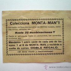 Figuras de Goma y PVC: MONTAPLEX - PAPELITO PUBLICITARIO DE MONTAMAN - VENÍA DENTRO DE LOS SOBRES SORPRESA. Lote 38964932