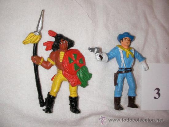 Figuras de goma y PVC: INDIO Y VAQUERO - Foto 1