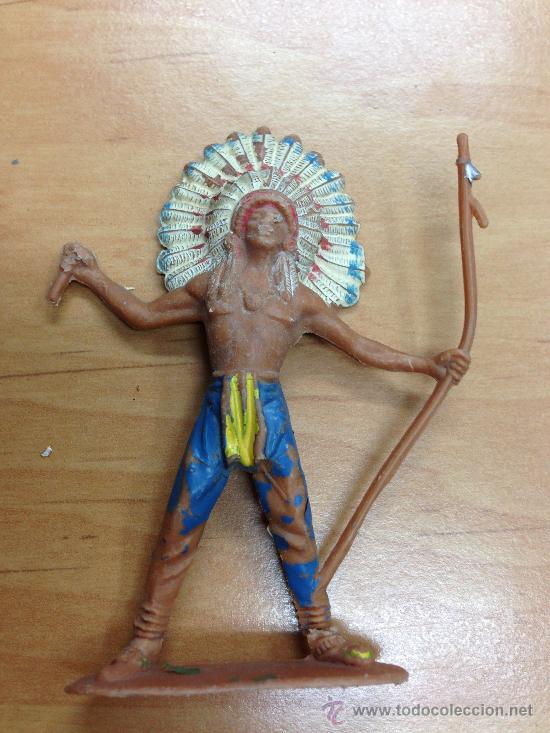 Figuras de goma y PVC: FIGURA JEFE INDIO - Foto 1