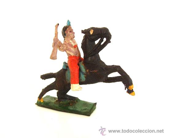 Figuras de goma y PVC: ALCA CAPELL INDIO + CABALLO..REF.2733 - Foto 1