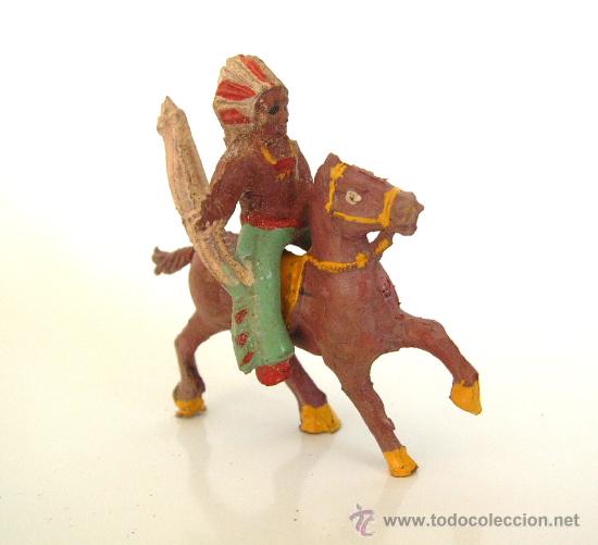 Figuras de goma y PVC: ALCA CAPELL .INDIO +CABALLITO REF.2729 - Foto 1
