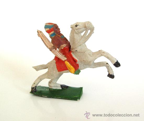 Figuras de goma y PVC: ALCA CAPELL. INDIO +CABALLO BLANCO REF.2734 - Foto 1