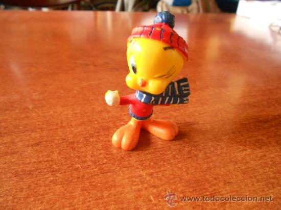 Rubber and PVC Figures: PERSONAJE WARNER BROS EN PVC: PIOL&Iacute;N CON BOLA DE NIEVE (2003 BULLYLAND MADE IN GERMANY)