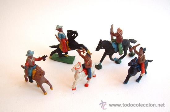 Figuras de goma y PVC: ALCA CAPELL INDIOS Y VAQUEROS LOTE TODOS MODELOS PEQUE&Ntilde;OS - Foto 1