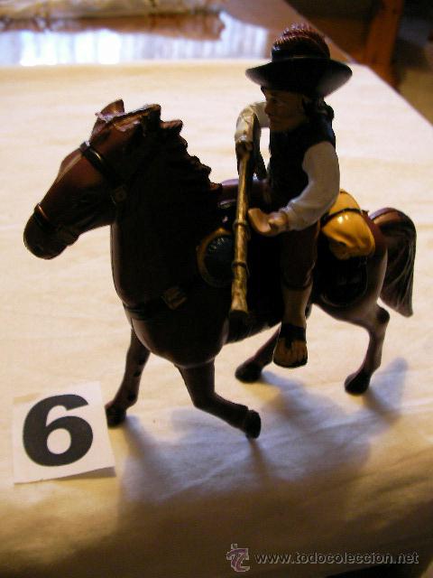 Rubber and PVC Figures: VAQUERO A CABALLO TAMA&Ntilde;O MEDIO