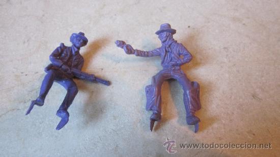 Figuras de goma y PVC: DOS VAQUEROS ESTILO COMANSI - Foto 1
