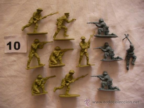Figuras de Goma y PVC: GRAN LOTE DE ANTIGUOS SOLDADOS MILITARES DE PLASTICO