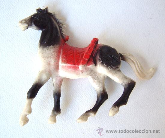 Figuras de goma y PVC: COMANSI CABALLO INDIO BLANQUINEGRO ref.Z-17- - Foto 1