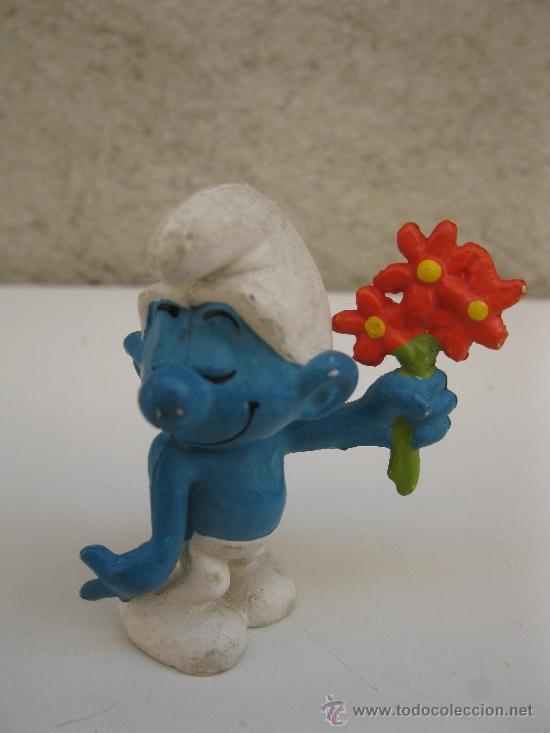 Figuras de Goma y PVC: PITUFO ENAMORADO - FIGURA DE PVC.