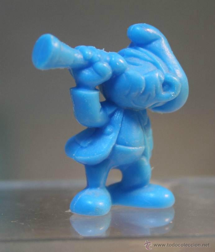 Figuras de goma y PVC: dunkin figura de los pitufos, corneta - Foto 1