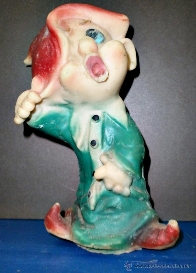 Figuras de goma y PVC: MU&Ntilde;ECO DE GOMA: ENANITO MUDITO - FAMOSA ferrario a&ntilde;os 70