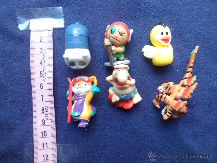 Kinder Figures: LOTE DE 6 FIGURAS DE PLASTICO, KINDER.