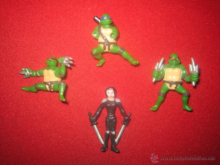 Figuras de goma y PVC: mu&ntilde;ecos de las Tortugas Ninja - Foto 1