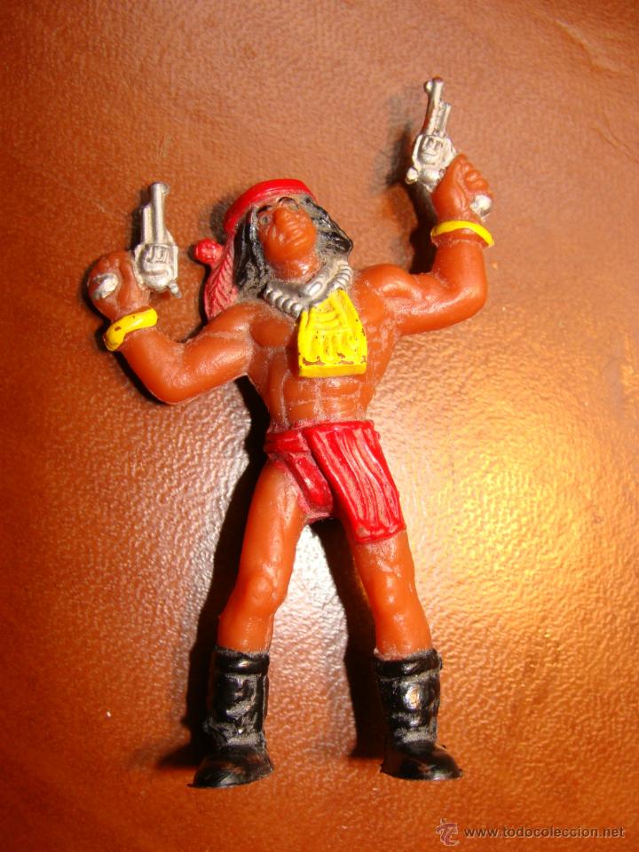 Figuras de goma y PVC: Antiguo Indio de plastico antiguo - Foto 1