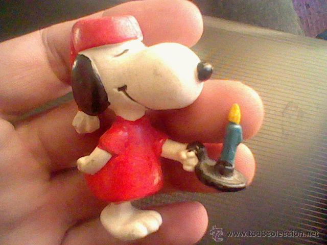 Figuras de Goma y PVC: Snoopy pintado a mano en pijama o sonambulo escrito united feature 1958 66