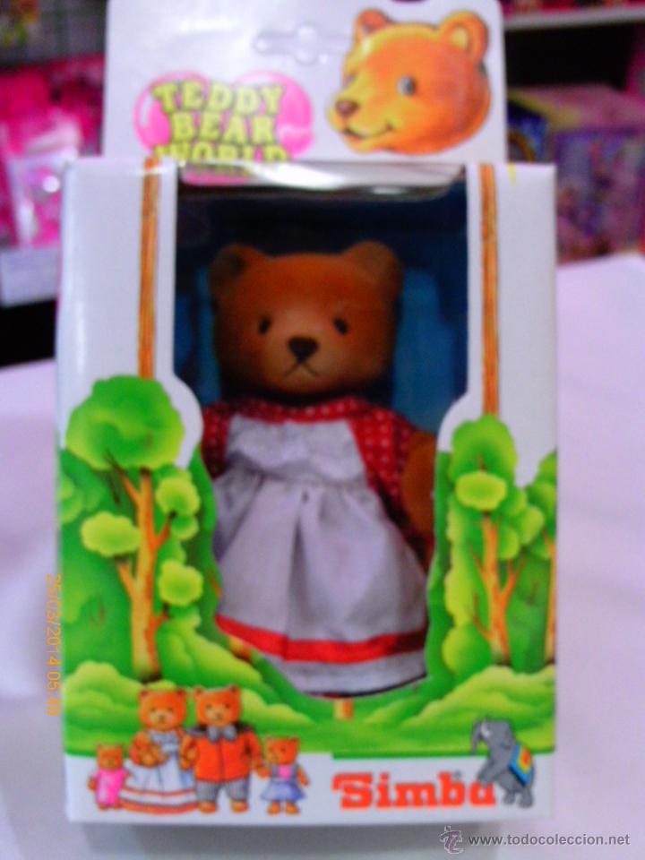 Rubber and PVC Figures: ANIMALES FLOCADOS.MAM&Aacute; OSA CON OSITO (11 / 5 CM ).SIMBA A&Ntilde;O 1994.NUEVO EN CAJA.