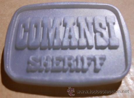 Figuras de goma y PVC: PLACA SHERIFF COMANSI - Foto 1