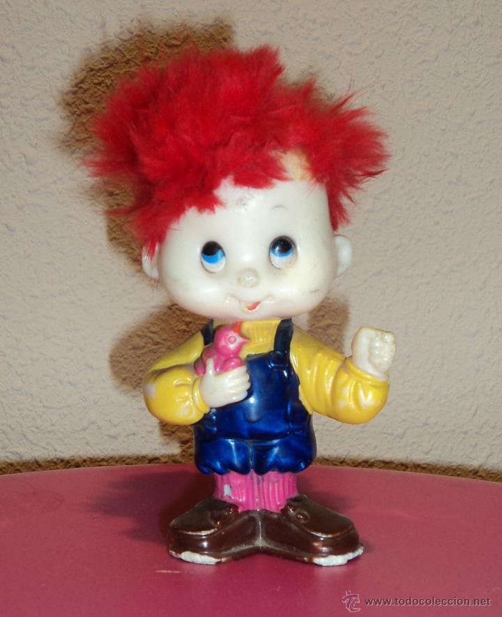 Rubber and PVC Figures: Antiguo mu&ntilde;eco en pl&aacute;stico duro - Marca BERRIES a&ntilde;o 1970 Made in Hong Kong - Ver fotos