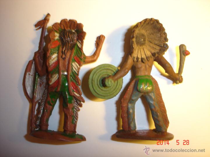 Figuras de goma y PVC: 2 FIGURAS DE PLASTICO DE INDIOS DE COMANSI, A&Ntilde;OS 60 - Foto 2