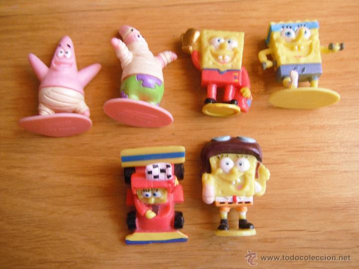 Figuras de goma Kinder: 6 MU&Ntilde;EQUITOS BOB ESPONJA DE KINDER - Foto 1