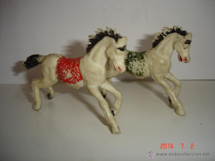Figuras de goma y PVC: PAREJA DE CABALLOS JECSAN - Foto 1