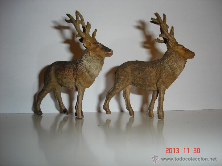 Figuras de goma y PVC: DOS FIGURAS DE CIERVOS PECH - Foto 1